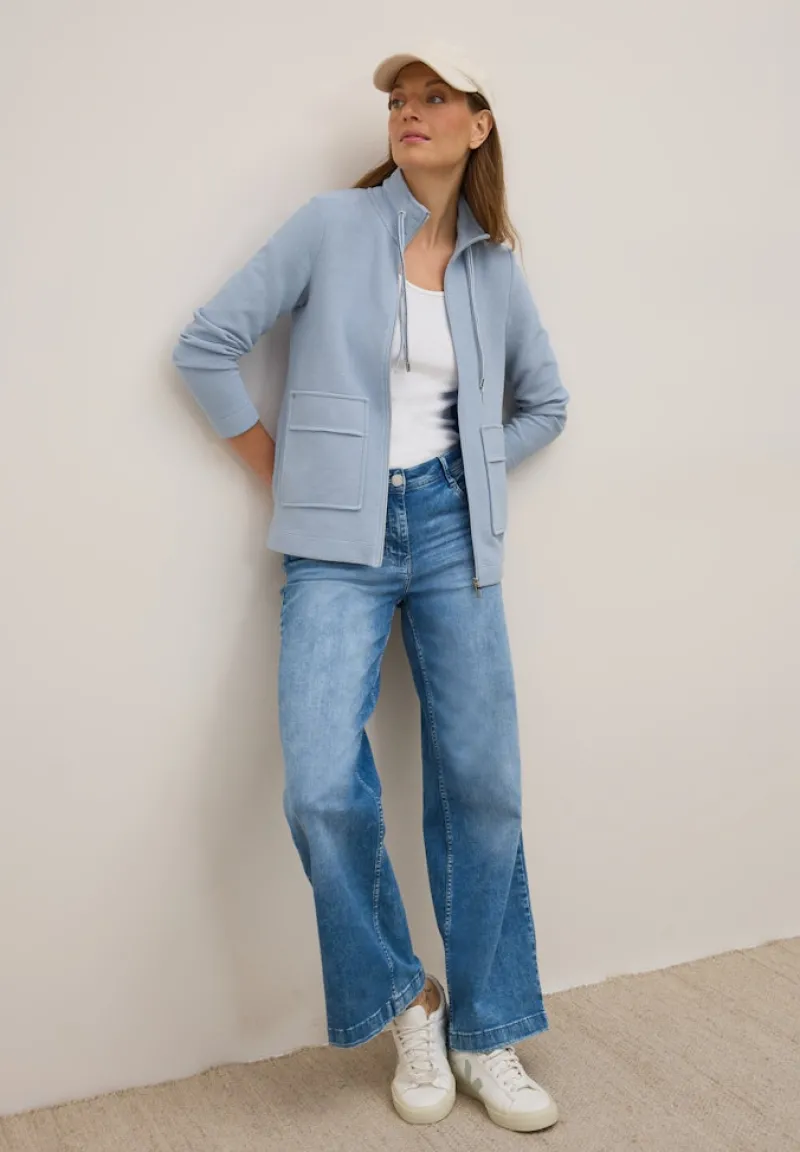 Cecil Pullover & Sweatshirts*Leichte Ottoman Jacke mountain blue