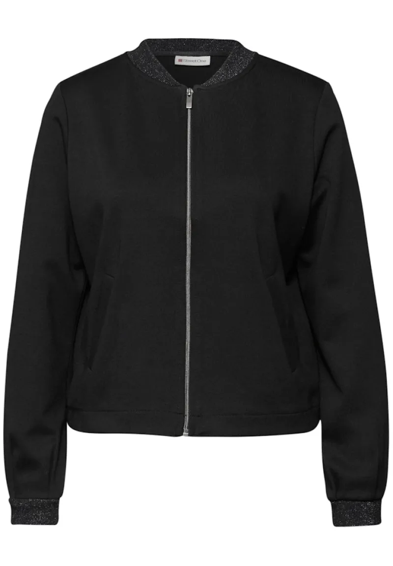 Street One Shirts*Leichter Blouson mit Glitzer Black