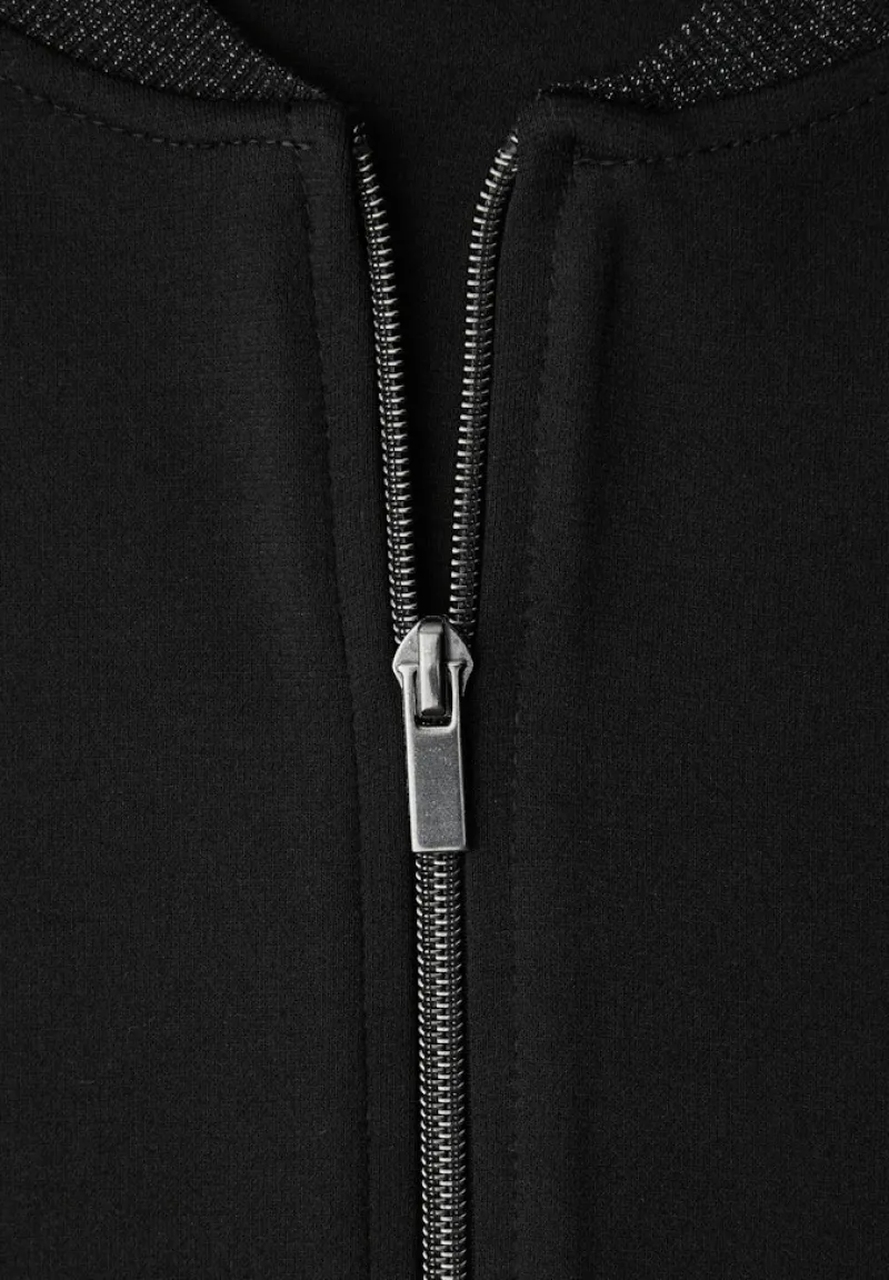 Street One Shirts*Leichter Blouson mit Glitzer Black