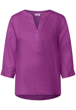 Cecil Blusen*Leinenbluse magenta lacquer