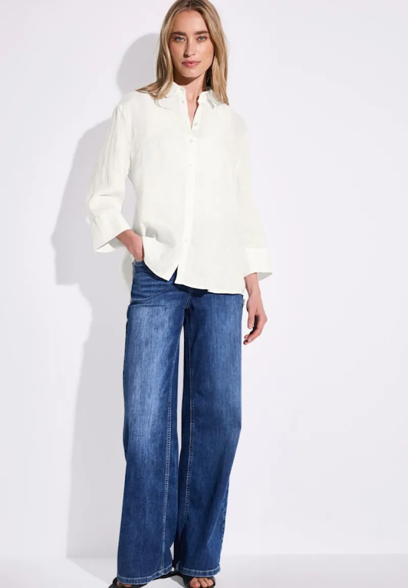 Street One Blusen*Leinenhemdbluse off white