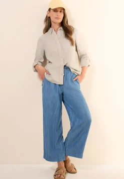 Cecil Blusen*Leinen-Hemdbluse pumice beige