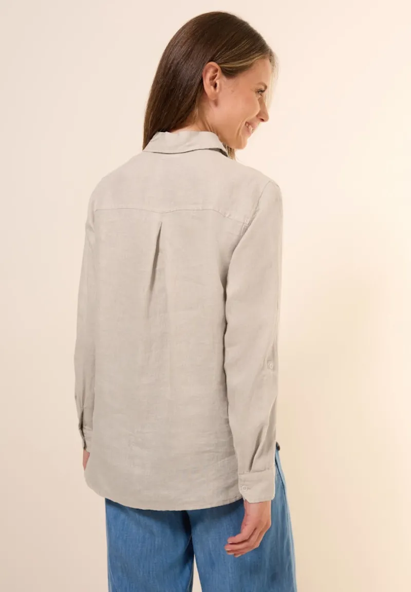 Cecil Blusen*Leinen-Hemdbluse pumice beige