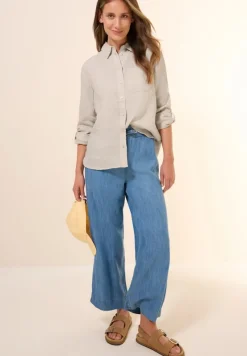 Cecil Blusen*Leinen-Hemdbluse pumice beige