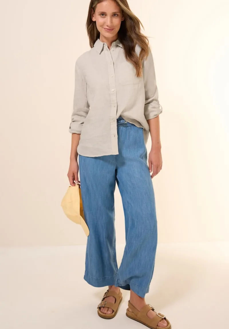 Cecil Blusen*Leinen-Hemdbluse pumice beige