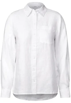 Cecil Blusen*Leinen-Hemdbluse white