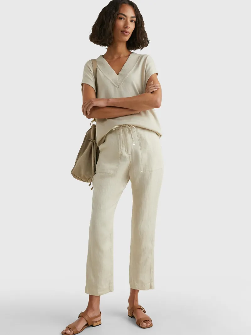 Tommy Hilfiger Hosen*Leinenhose khaki