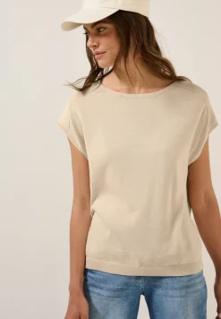 Cecil Pullover & Sweatshirts*Leinen-Look Strickpullover pearl beige melange