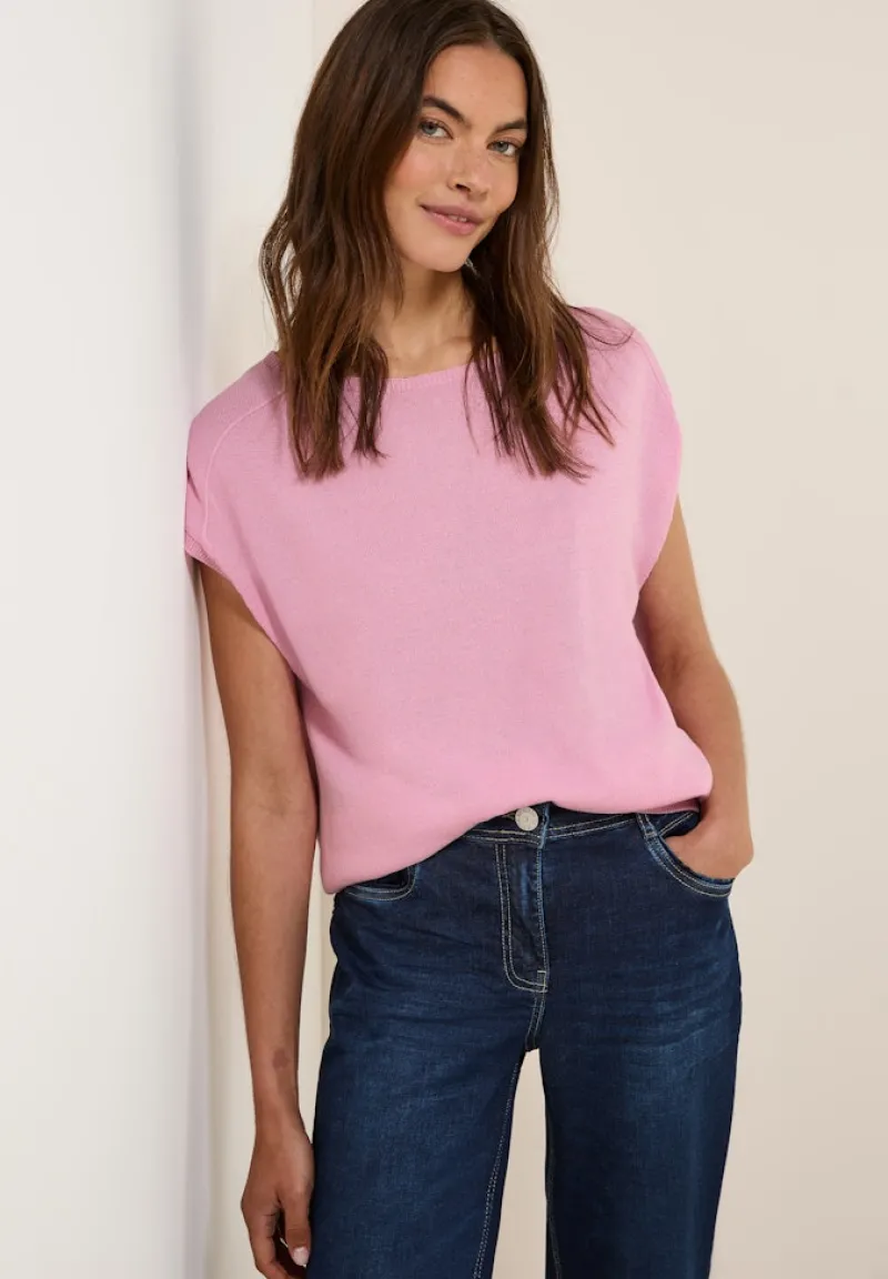 Cecil Pullover & Sweatshirts*Leinen-Look Strickpullover cherry blossom pink