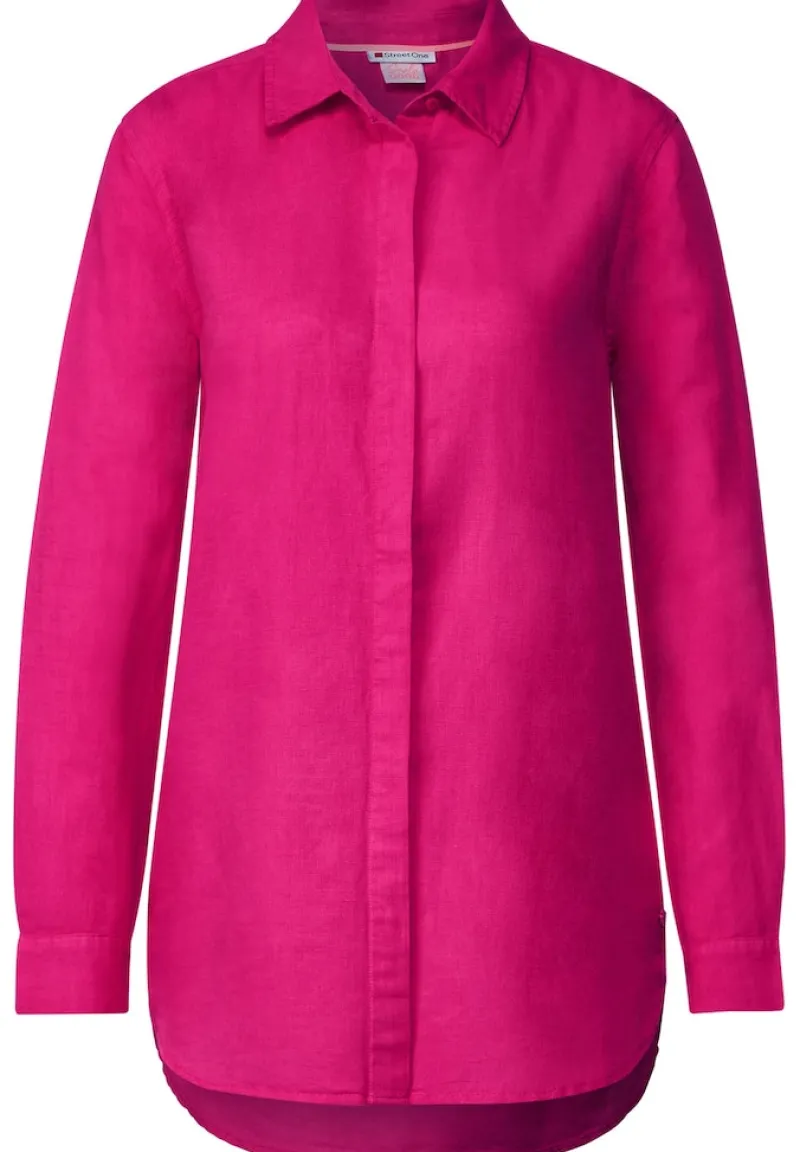 Street One Blusen*Leinenmix Longbluse oasis pink