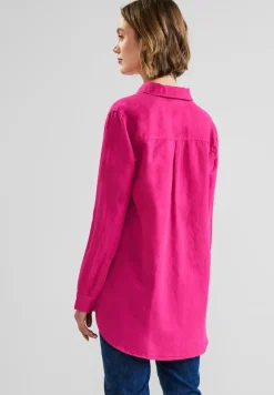 Street One Blusen*Leinenmix Longbluse oasis pink