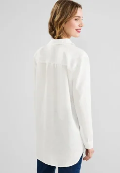 Street One Blusen*Leinenmix Longbluse off white