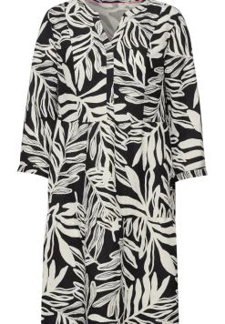 Cecil Kleider*Leinenmix Print Kleid Black