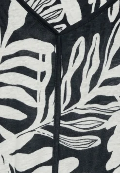 Cecil Shirts*Leinenmix T-Shirt Black