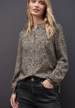 Street One Blusen*Leo Bluse mit Tapedetails sanded beige