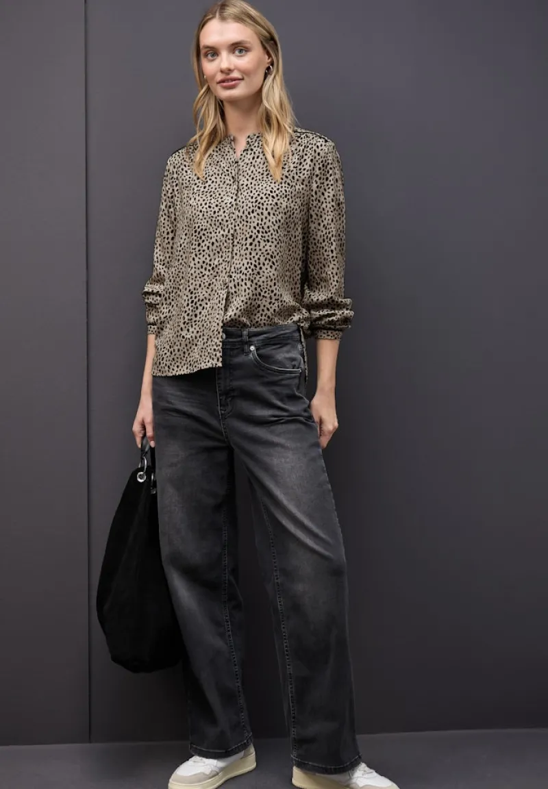 Street One Blusen*Leo Bluse mit Tapedetails sanded beige