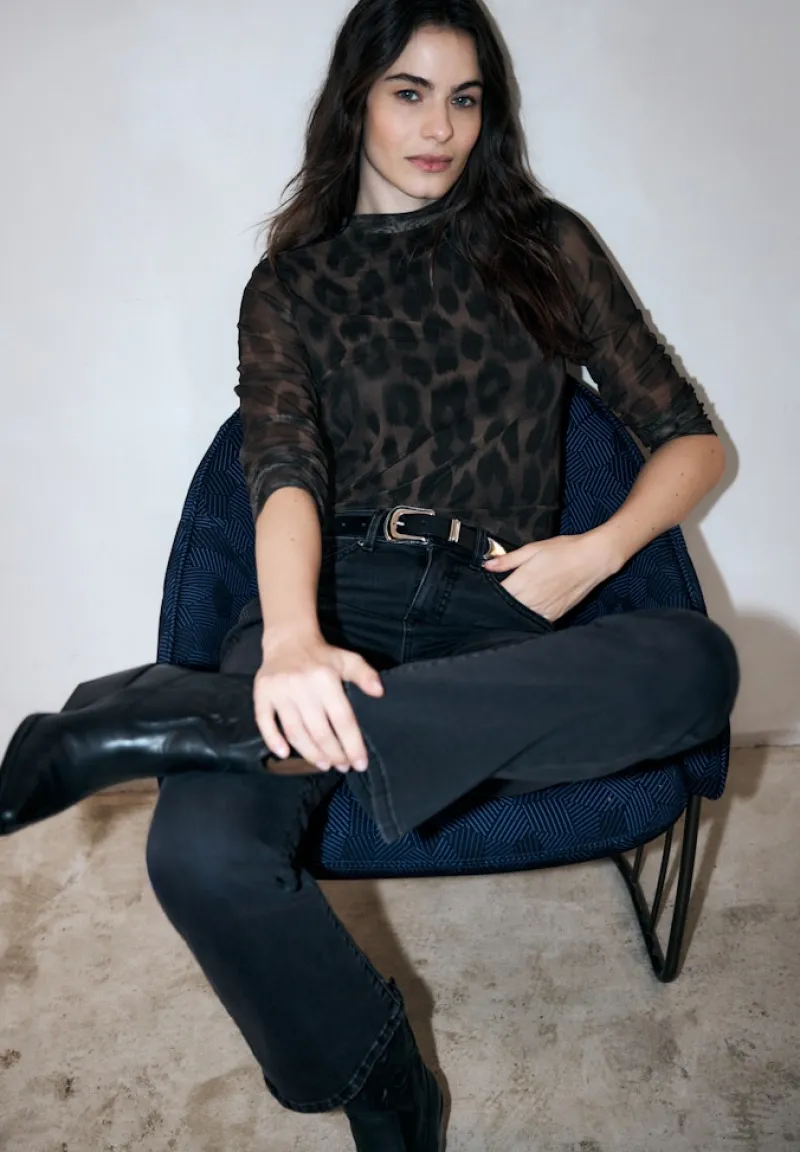 STREET ONE STUDIO Shirts*Leo Mesh Shirt Black