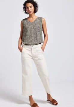 Street One Shirts*Leo-Bluse mit Smock-Details cotton cream