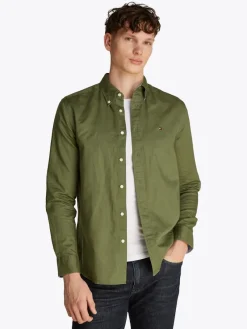 Tommy Hilfiger Hemden|Big Boys*LINEN BLEND SOLID RF SHIRT battle green