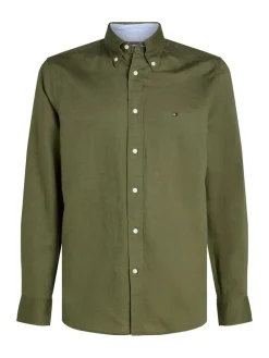Tommy Hilfiger Hemden|Big Boys*LINEN BLEND SOLID RF SHIRT battle green
