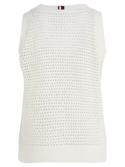 Tommy Hilfiger Shirts*LINEN BLEND TANK TOP ecru