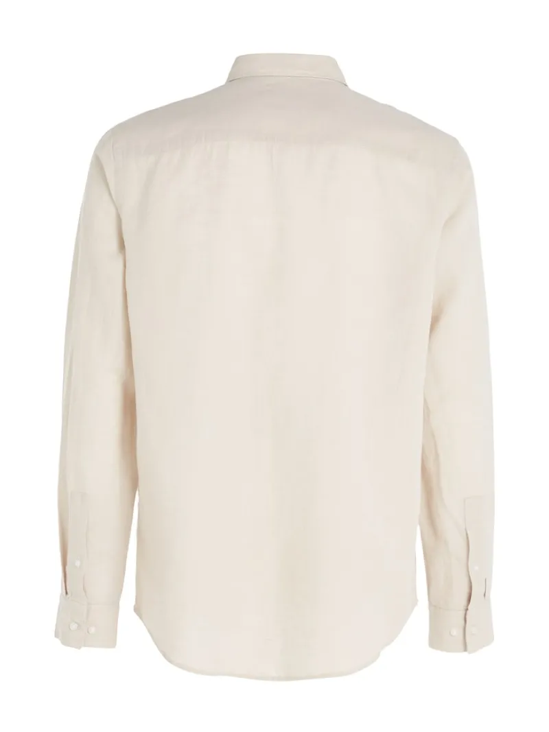 Calvin Klein Hemden|Big Boys*LINEN COTTON REGULAR SHIRT stony beige