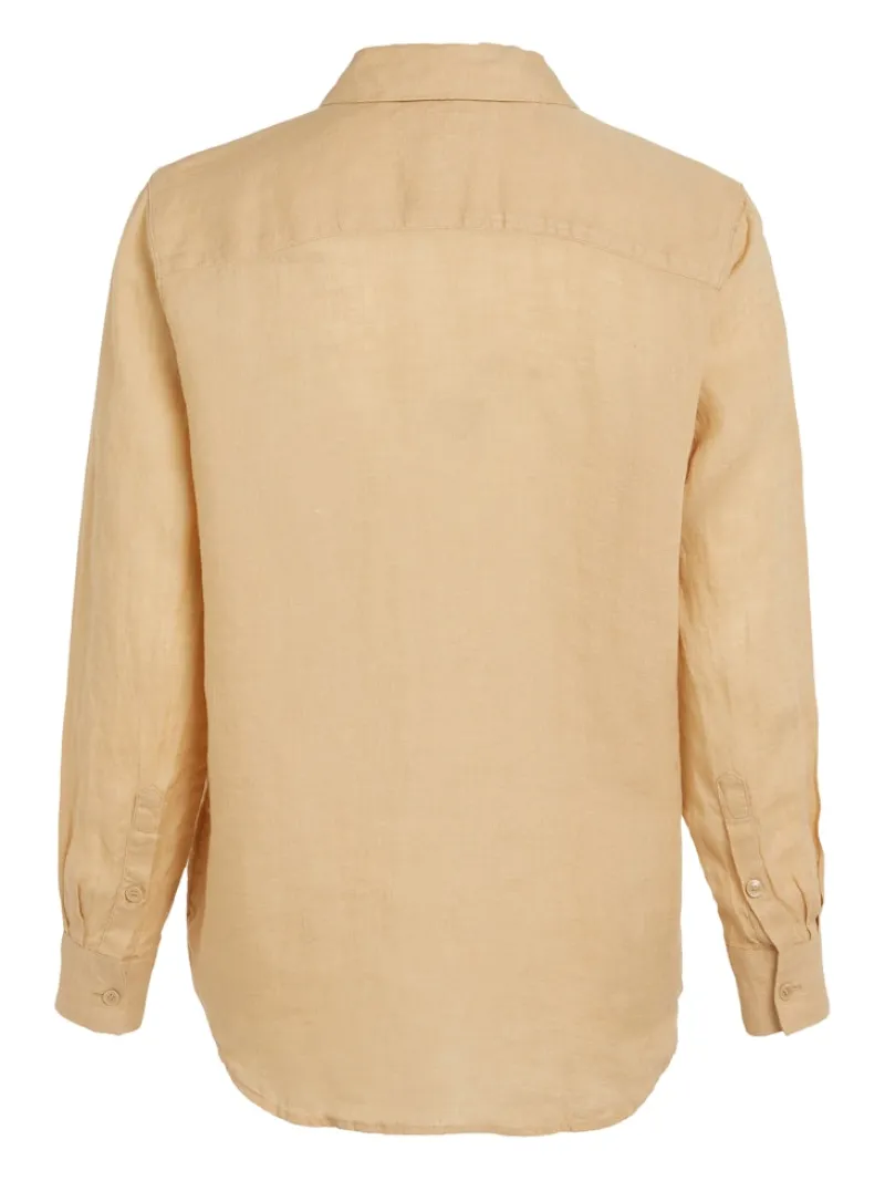 Tommy Hilfiger Blusen*LINEN RELAXED SHIRT LS harvest wheat