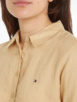 Tommy Hilfiger Blusen*LINEN RELAXED SHIRT LS harvest wheat