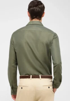 ETERNA Hemden|Big Boys*Linen Shirt Twill Langarm khaki