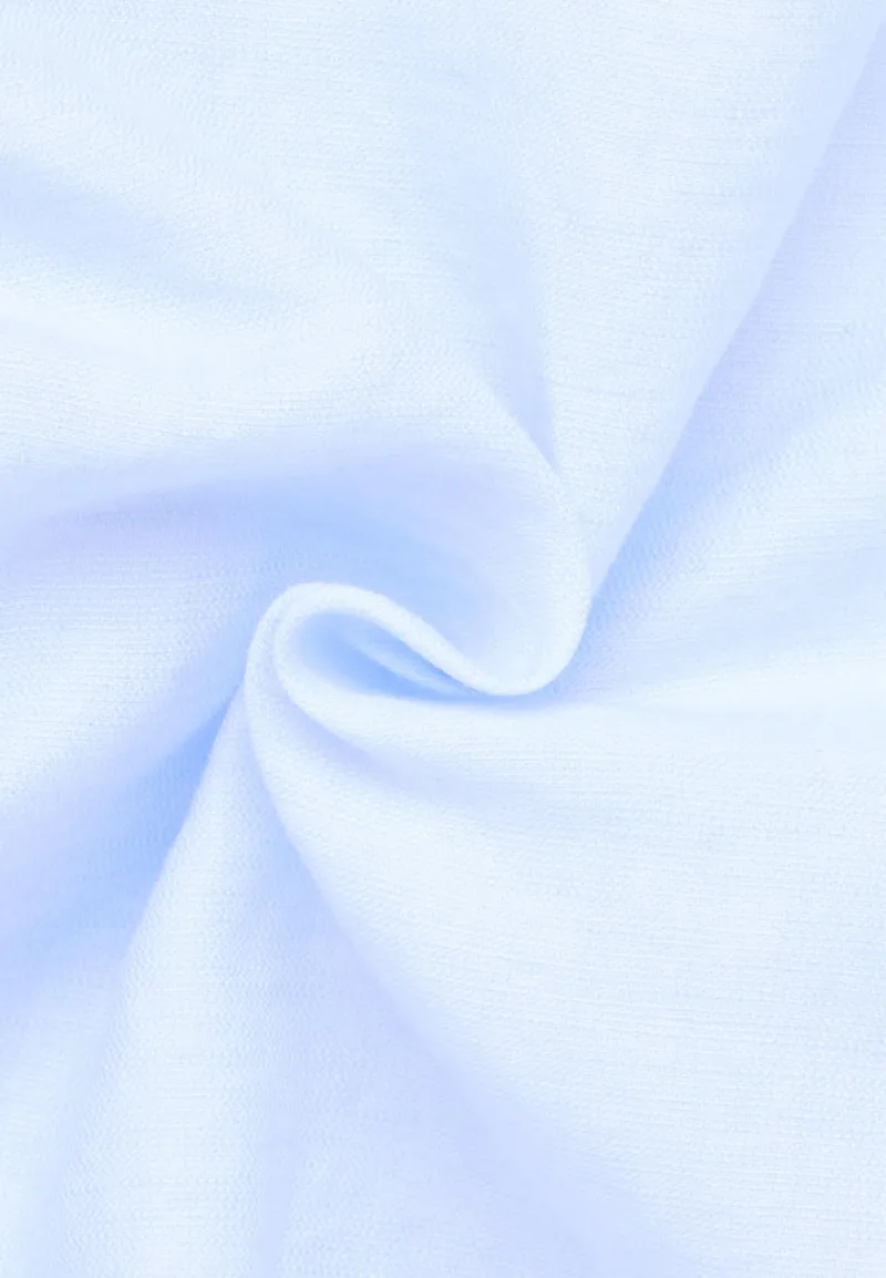 ETERNA Hemden|Big Boys*Linen Shirt Twill Langarm pastellblau