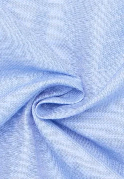 ETERNA Hemden|Big Boys*Linen Shirt Twill Langarm azurblau