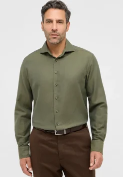 ETERNA Hemden|Big Boys*Linen Shirt Twill Langarm khaki