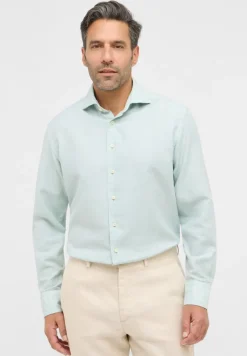 ETERNA Hemden|Big Boys*Linen Shirt Twill Langarm Türkis