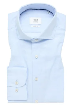ETERNA Hemden|Big Boys*Linen Shirt Twill Langarm himmelblau