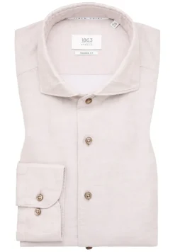 ETERNA Hemden|Big Boys*Linen Shirt Twill Langarm sand
