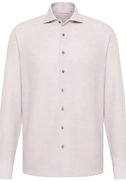 ETERNA Hemden|Big Boys*Linen Shirt Twill Langarm sand