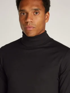 Calvin Klein Pullover & Sweatshirts|Big Boys*LIQUID TOUCH LS ROLL NECK ck black