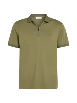 Calvin Klein Shirts|Big Boys*LIQUID TOUCH WELT ZIP POLO delta green