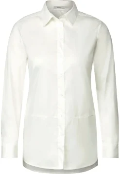 Cecil Blusen*Longbluse mit Knopfleiste vanilla white