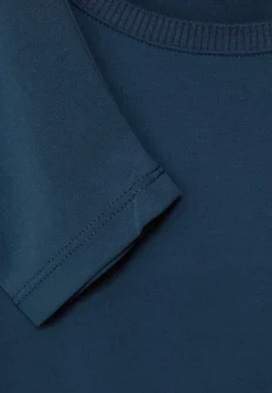 Street One Shirts*Longshirt in Seidenoptik deep teal blue