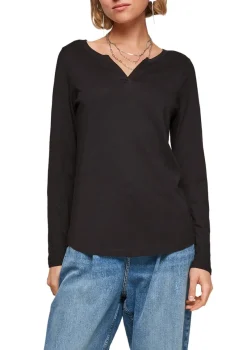 QS Shirts*Longsleeve Schwarz