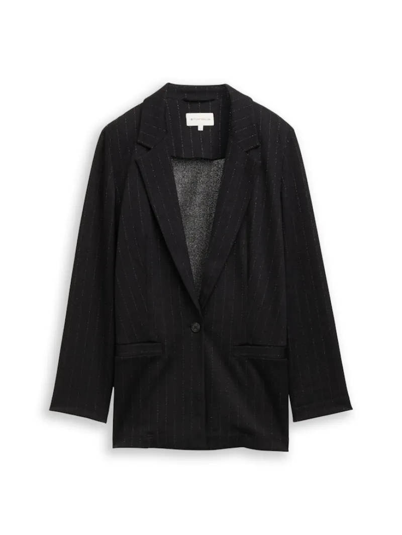 Tom Tailor Jacken*Loose Fit Blazer mit Glitzer-Effekt pinstripe with lurex