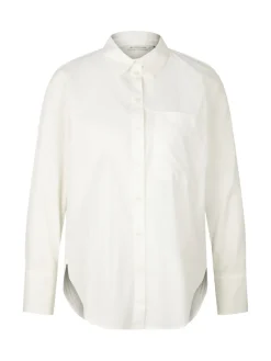 Tom Tailor Blusen*Loose Fit Bluse mit Brusttasche whisper white