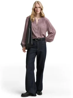 Tom Tailor Blusen*Loose Fit Bluse mit Muster red geometric minimal design