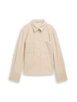Tom Tailor Blusen*Loose Fit Cordbluse sand stone beige