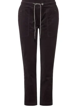 Street One Hosen*Loose Fit Cordhose dark pure grey