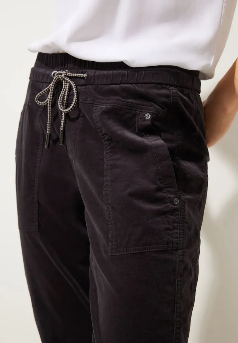 Street One Hosen*Loose Fit Cordhose dark pure grey