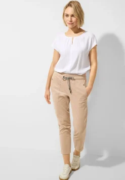 Street One Hosen*Loose Fit Cordhose dull bleached sand