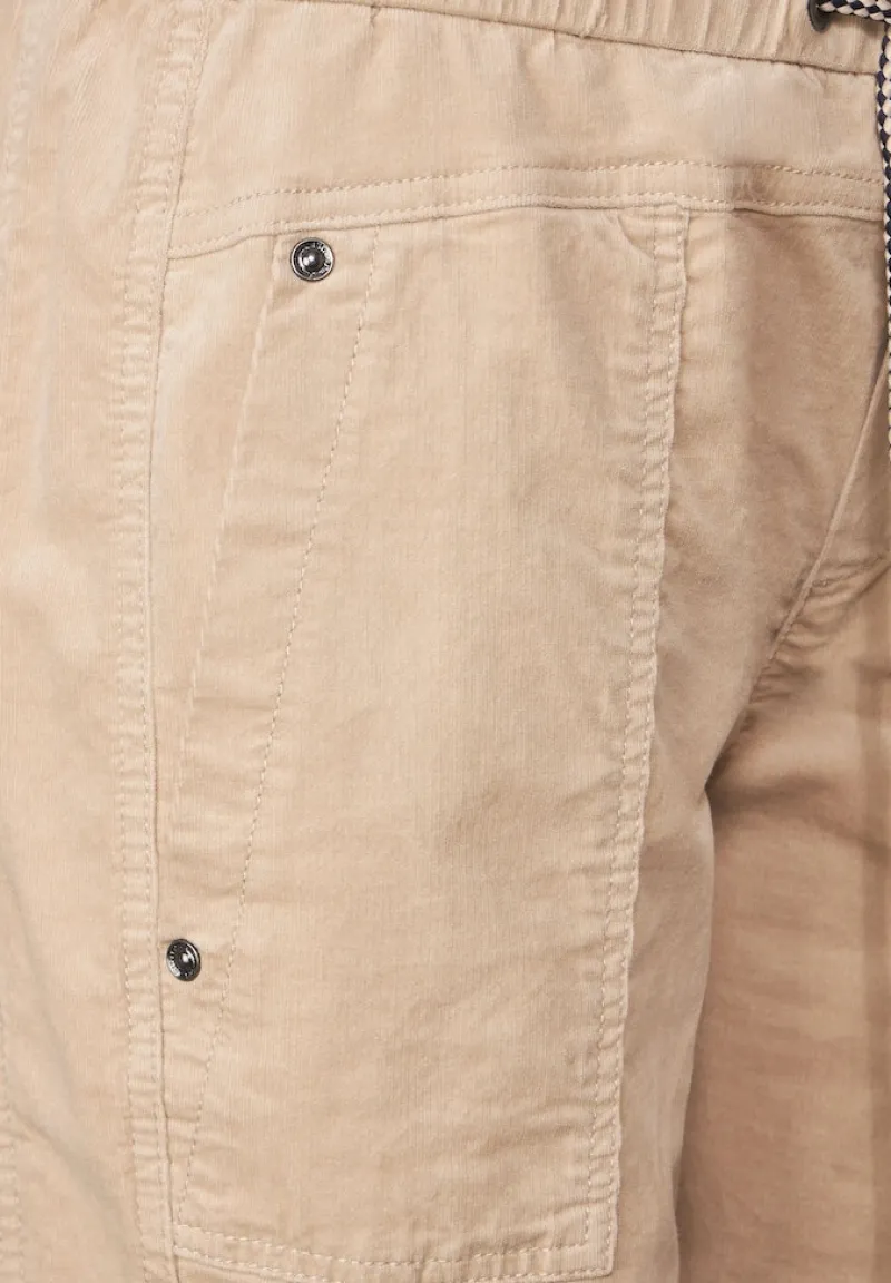 Street One Hosen*Loose Fit Cordhose dull bleached sand