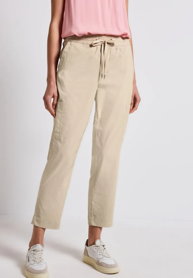 Street One Hosen*Loose Fit Hose mit Taschen coastal beige